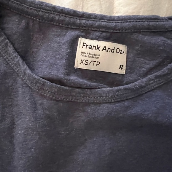 Frank & Oak SuperSoft Hemp T-shirt in royal blue - Picture 2 of 2